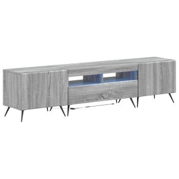LED-TV-Schrank BREDA 3 stk. Sonoma-Grau Holzwerkstoff