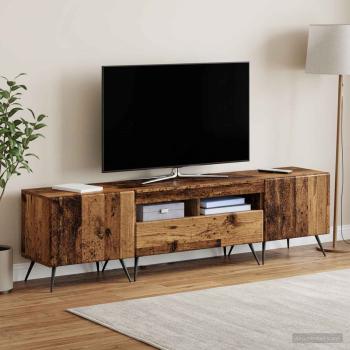 ARDEBO.de - LED-TV-Schrank BREDA 3 stk. Altholz Holzwerkstoff