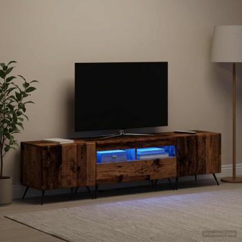 LED-TV-Schrank BREDA 3 stk. Altholz Holzwerkstoff