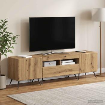ARDEBO.de - LED-TV-Schrank BREDA 3 stk. Artisan-Eiche Holzwerkstoff
