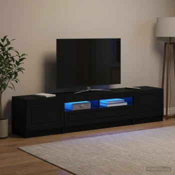 LED-TV-Schrank UTRECHT 3 stk. Schwarz Holzwerkstoff