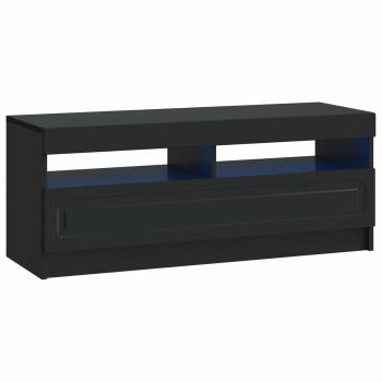 LED-TV-Schrank UTRECHT 3 stk. Schwarz Holzwerkstoff