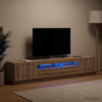 LED-TV-Schrank UTRECHT 3 stk. Sonoma-Eiche Holzwerkstoff