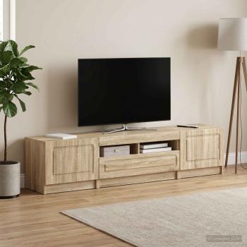 LED-TV-Schrank UTRECHT 3 stk. Sonoma-Eiche Holzwerkstoff