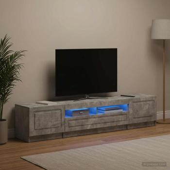 LED-TV-Schrank UTRECHT 3 stk. Betongrau Holzwerkstoff
