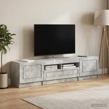 LED-TV-Schrank UTRECHT 3 stk. Betongrau Holzwerkstoff