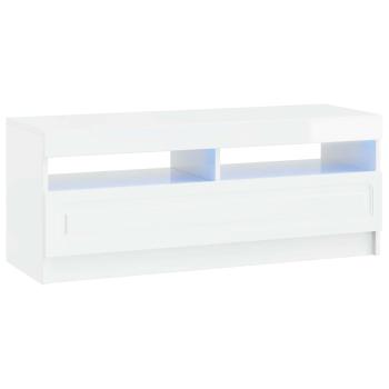 LED-TV-Schrank UTRECHT 3 stk. Hochglanz Weiß Holzwerkstoff