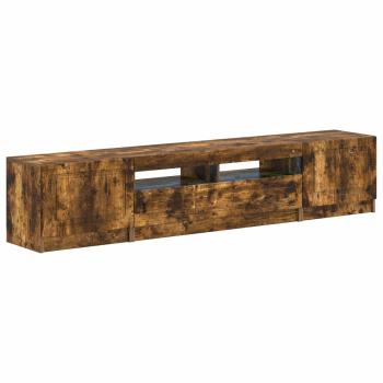 LED-TV-Schrank UTRECHT 3 stk. Raucheiche Holzwerkstoff