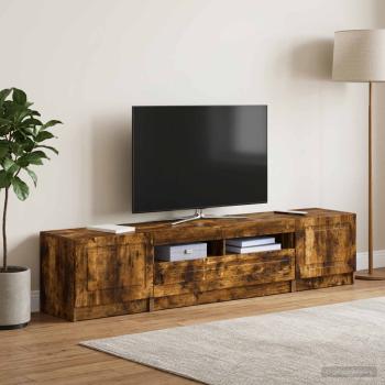 LED-TV-Schrank UTRECHT 3 stk. Raucheiche Holzwerkstoff