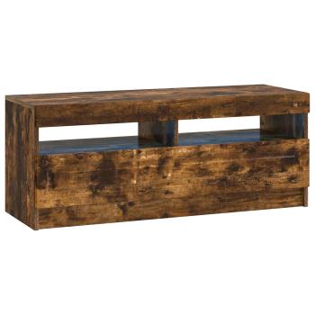 LED-TV-Schrank UTRECHT 3 stk. Raucheiche Holzwerkstoff