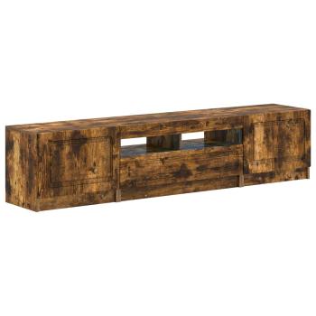 LED-TV-Schrank UTRECHT 3 stk. Raucheiche Holzwerkstoff