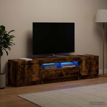 LED-TV-Schrank UTRECHT 3 stk. Raucheiche Holzwerkstoff
