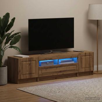 ARDEBO.de - LED-TV-Schrank UTRECHT 3 stk. Artisan-Eiche Holzwerkstoff