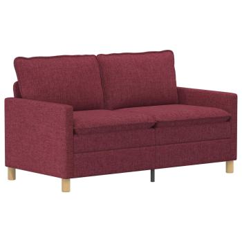 Sofa Set 2 stk. Weinrot Stoff