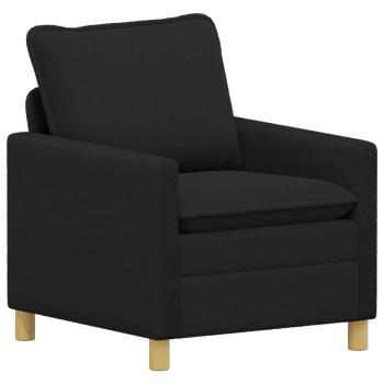 Sofa Set 2 stk. Schwarz Stoff