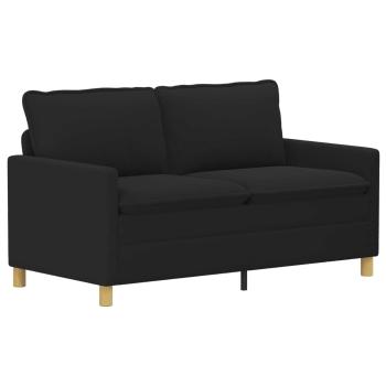 Sofa Set 2 stk. Schwarz Stoff