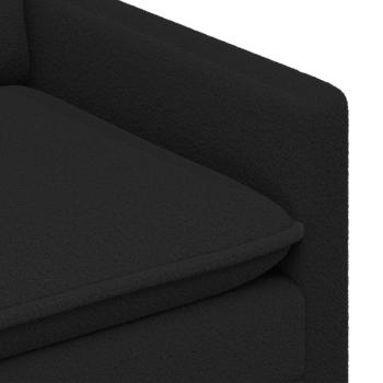 Sofa Set 2 stk. Schwarz Stoff