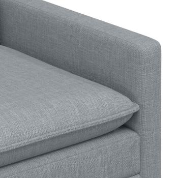 Sofa Set 2 stk. Hellgrau Stoff