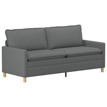 Sofa Set 2 stk. Dunkelgrau Stoff