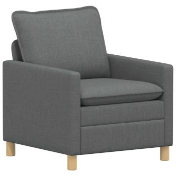 Sofa Set 2 stk. Dunkelgrau Stoff