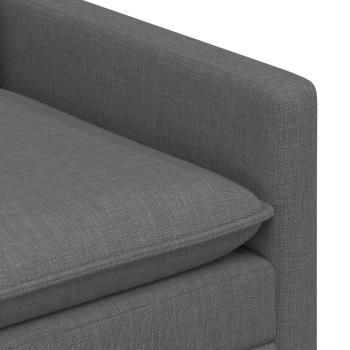 Sofa Set 2 stk. Dunkelgrau Stoff