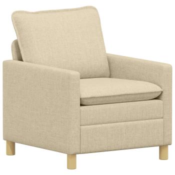 Sofa Set 2 stk. Creme Stoff