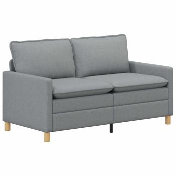 Sofa Set 2 stk. Hellgrau Stoff