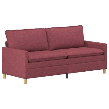 Sofa Set 2 stk. Weinrot Stoff