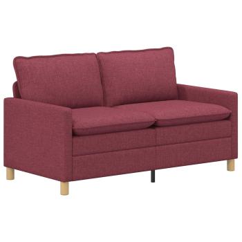 Sofa Set 2 stk. Weinrot Stoff