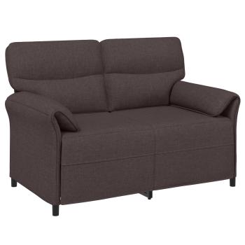 Sofa Set 2 stk. Dunkelbraun Stoff