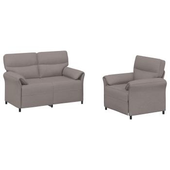 Sofa Set 2 stk. Taupe Stoff