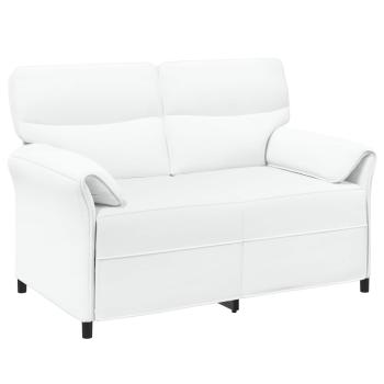 Sofa Set 2 stk. Weiß Stoff