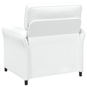 Sofa Set 2 stk. Weiß Stoff