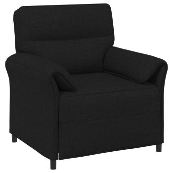 Sofa Set 2 stk. Schwarz Stoff