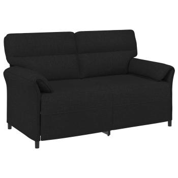 Sofa Set 2 stk. Schwarz Stoff