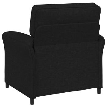 Sofa Set 2 stk. Schwarz Stoff