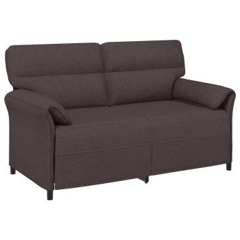 Sofa Set 2 stk. Dunkelbraun Stoff