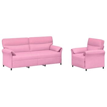Sofa Set 2 stk. Rosa Stoff