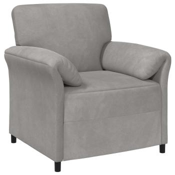 Sofa Set 2 stk. Hellgrau Samt