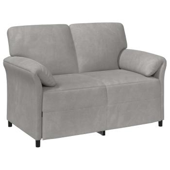 Sofa Set 2 stk. Hellgrau Samt
