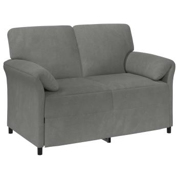 Sofa Set 2 stk. Dunkelgrau Samt