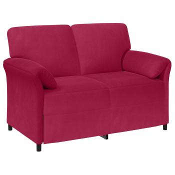 Sofa Set 2 stk. Weinrot Samt