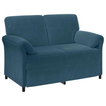 Sofa Set 2 stk. Blau Samt