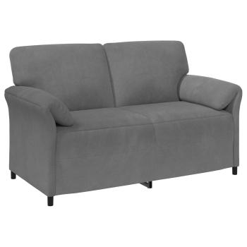 Sofa Set 2 stk. Dunkelgrau Samt