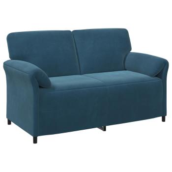Sofa Set 2 stk. Blau Samt