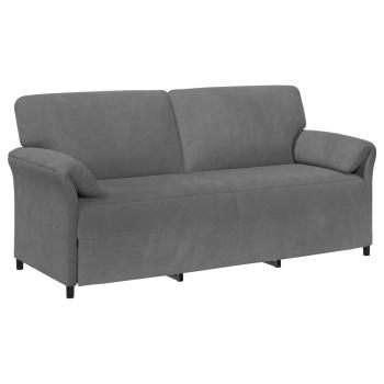 Sofa Set 2 stk. Dunkelgrau Samt