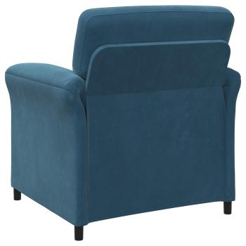 Sofa Set 2 stk. Blau Samt
