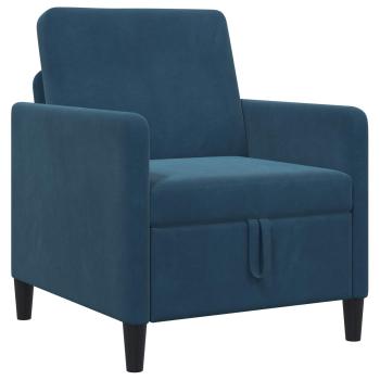 Sofa Set mit Stauraum 2 stk. Blau Polyester