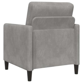 Sofa Set mit Stauraum 2 stk. Hellgrau Polyester