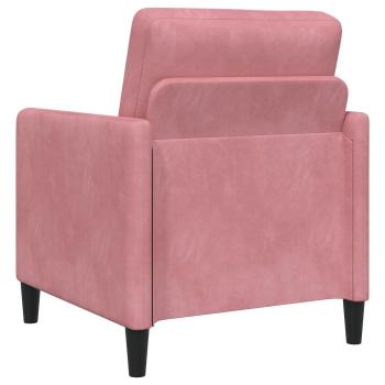 Sofa Set mit Stauraum 2 stk. Rosa Polyester